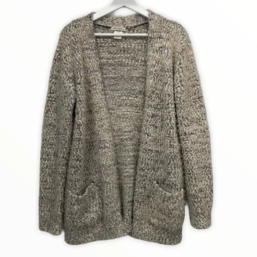 Cotton Emporium Open Cardigan Eyelash Sweater Small